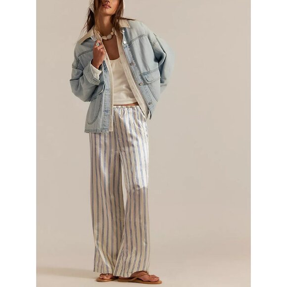 🆕 FREE PEOPLE We The Free Valley Double Cloth Shirt / Clean Ivory - Picture 9 of 10